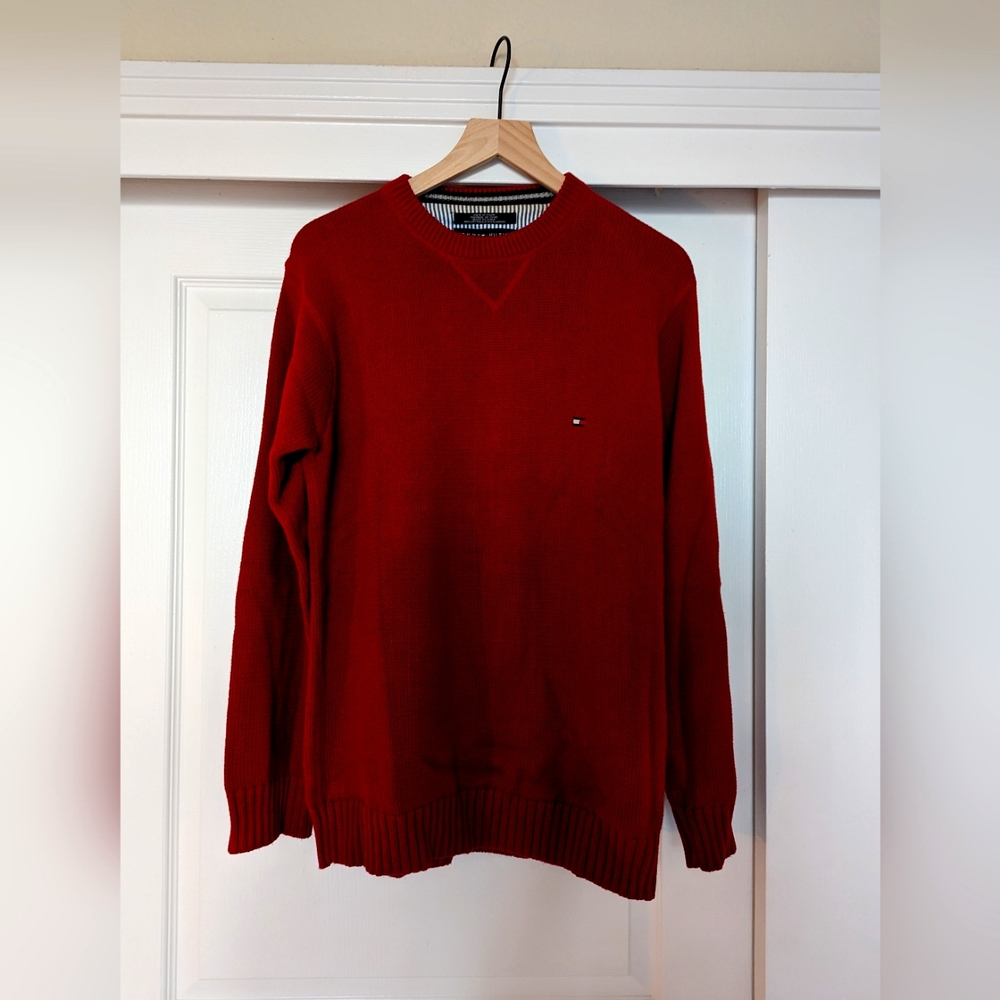 Tommy Hilfiger Vintage  Men Crew neck sweater size s Red